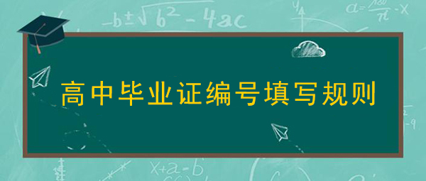 高中毕业证编号怎么填写