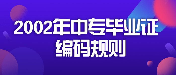 2002年中专毕业证编码规则