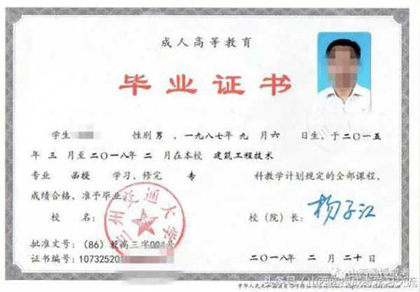 甘肃函授大专毕业证样本（2018版）