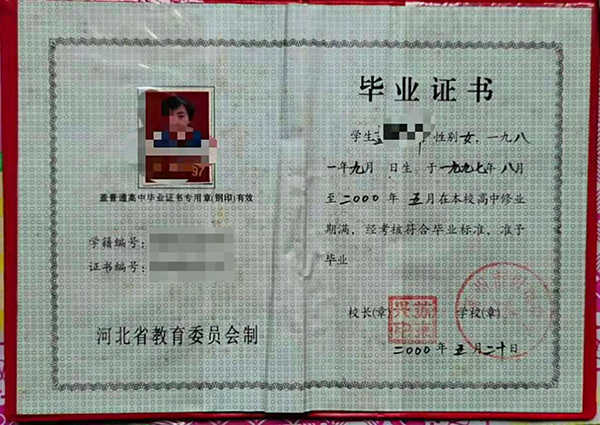 1993年高中毕业证是什么样的（93年高中毕业证图片）