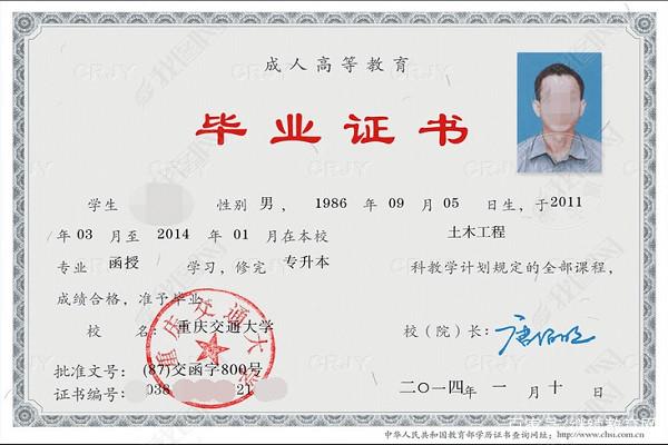 富阳函授大专毕业证图片(函授、业余、脱产)毕业证样本