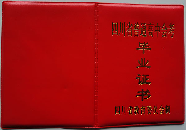 四川94年高中毕业证样本（四川省普高毕业证图片）
