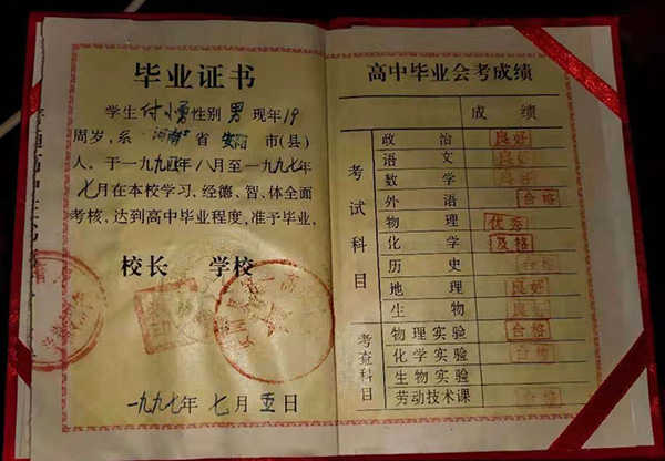 1998年高中毕业证学籍号样本（高中毕业证编号咋填写）