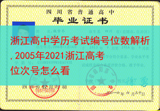 浙江高中学历考试编号位数解析,2005年2021浙江高考位次号怎么看