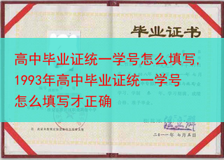 高中毕业证统一学号怎么填写,1993年高中毕业证统一学号怎么填写才正确