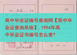 高中毕业证编号查询网【高中毕业证查询系统】,1994年高中毕业证书编号怎么查?